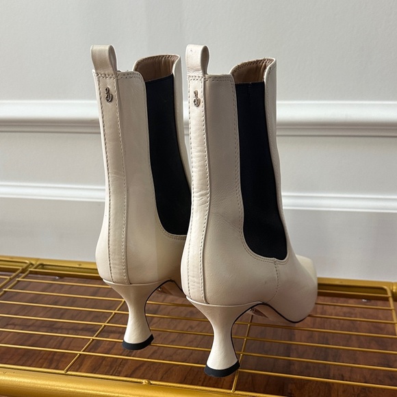 Sam Edelman White/Cream Heeled Boots - Picture 3 of 5